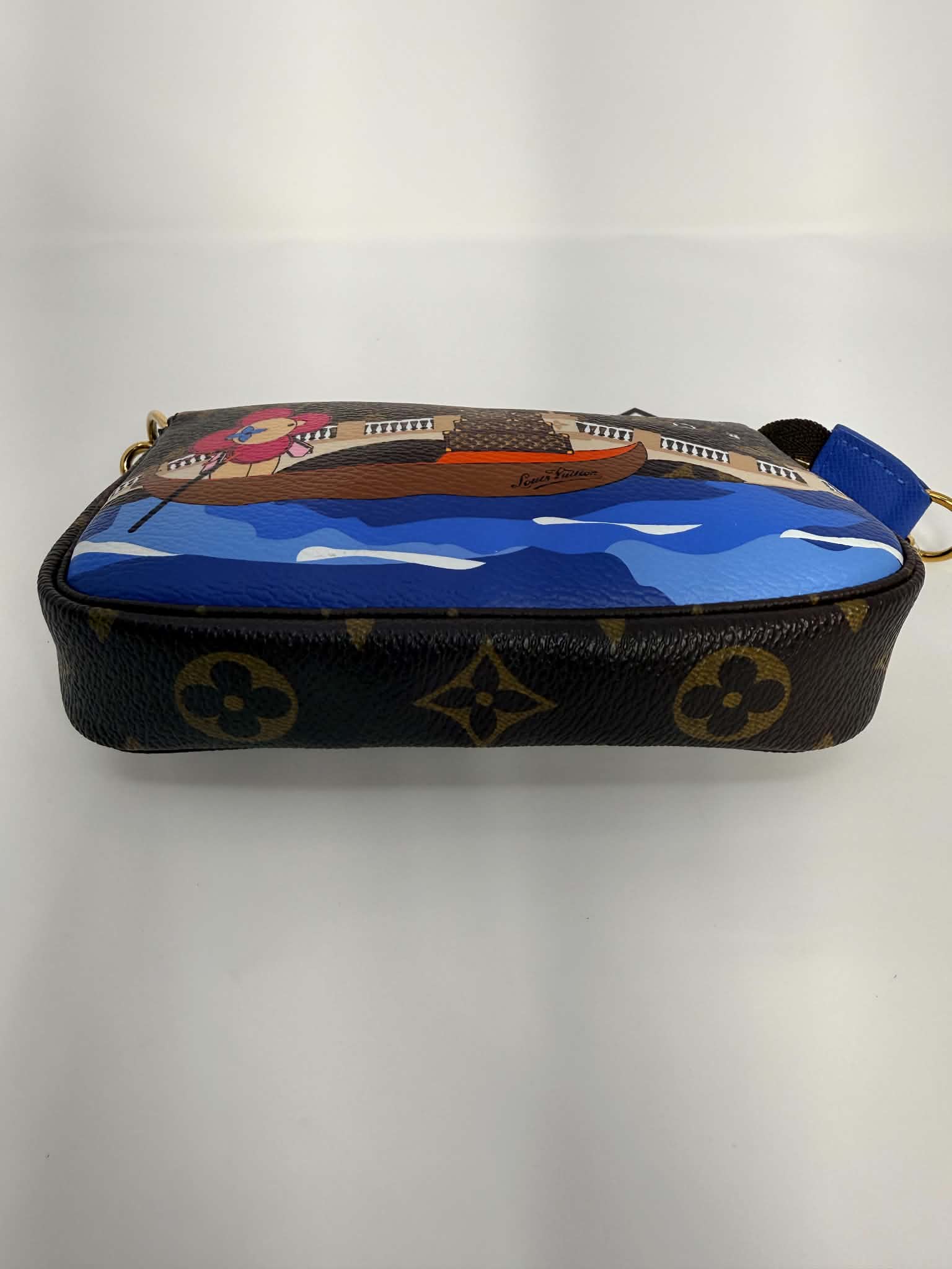 Louis Vuitton Monogram 2019 Christmas Animation Mini Venice Pochette Accessories Blue