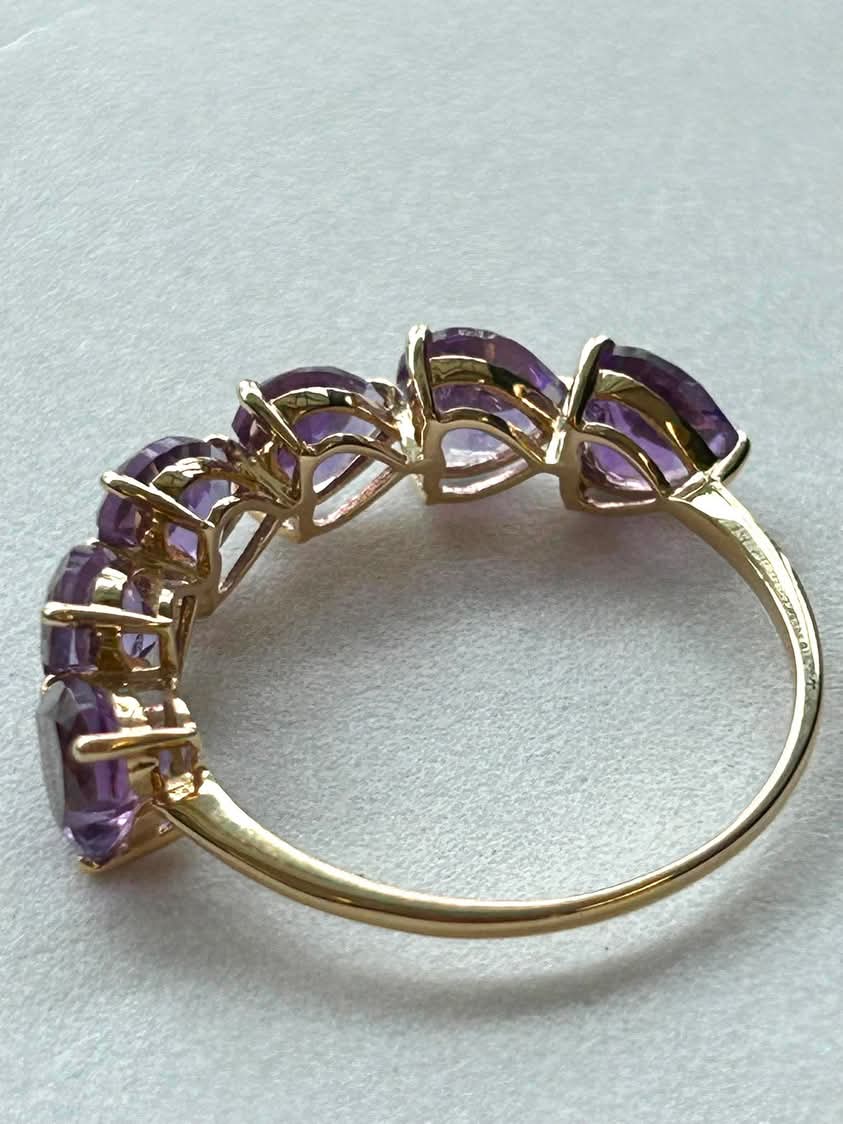 Amethyst 18K Yellow Gold Ring Size 6.75