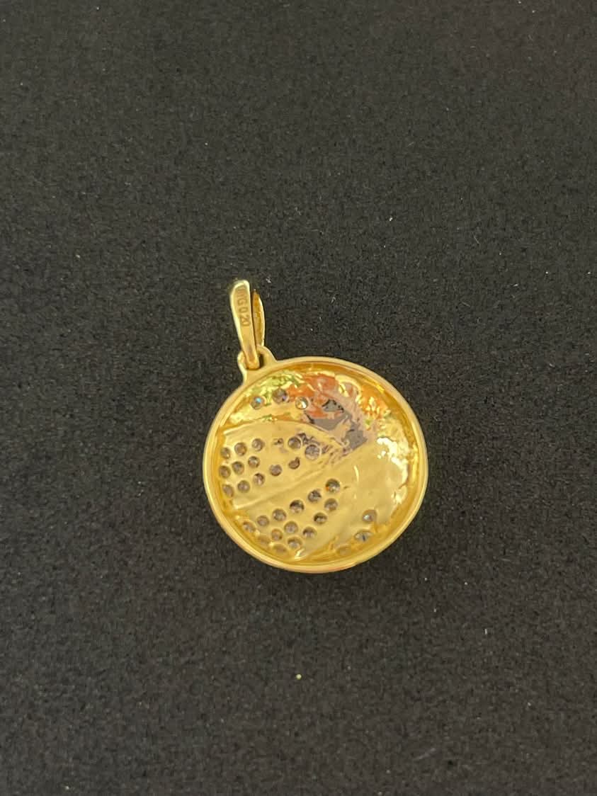 Basketball Pendant 18K Yellow Gold