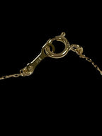 Black and White Diamond Horseshoe in 18K Yellow Gold with Chain
