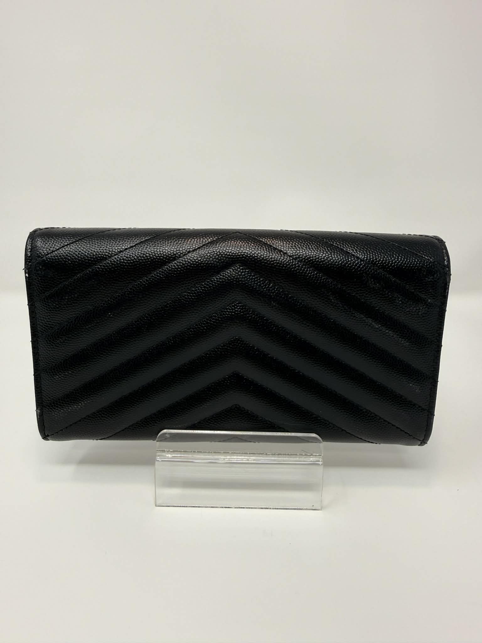 Saint Lauerant YSL Chevron Full Size Wallet