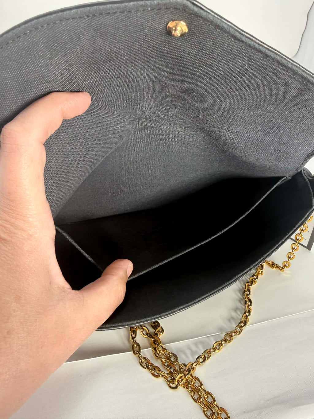 Louis Vuitton Felicie Pochette Black Empreinte Leather with 2 Inserts