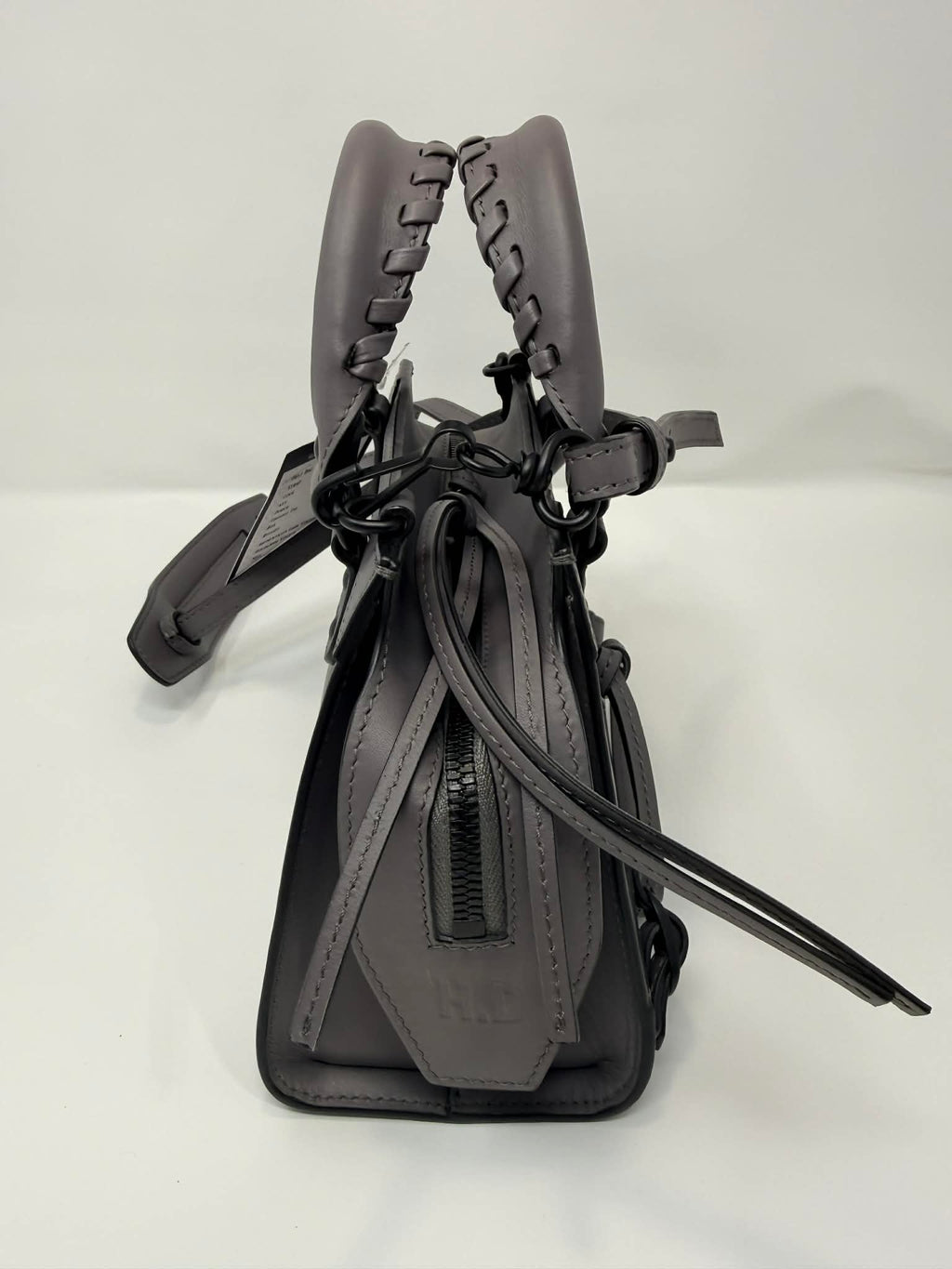 Balenciaga Smooth Calfskin Neo Classic Silver Hardware Mini City Grey