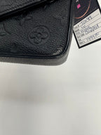 Louis Vuitton Felicie Pochette Black Empreinte Leather with 2 Inserts