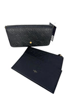 Louis Vuitton Felicie Pochette Black Empreinte Leather with 2 Inserts