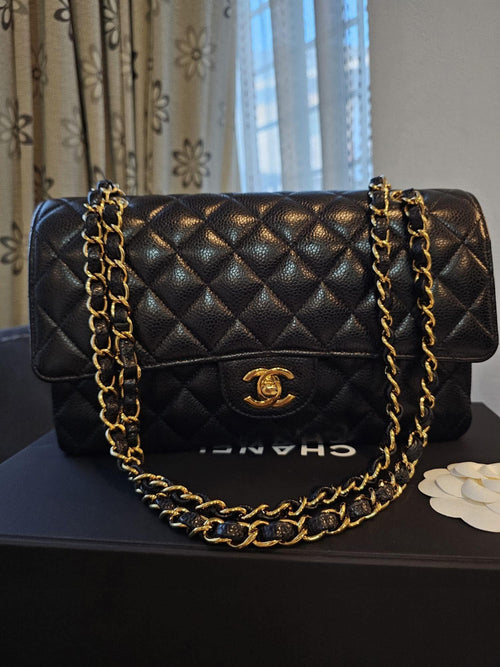 Chanel Classic Caviar Medium Flap GHW