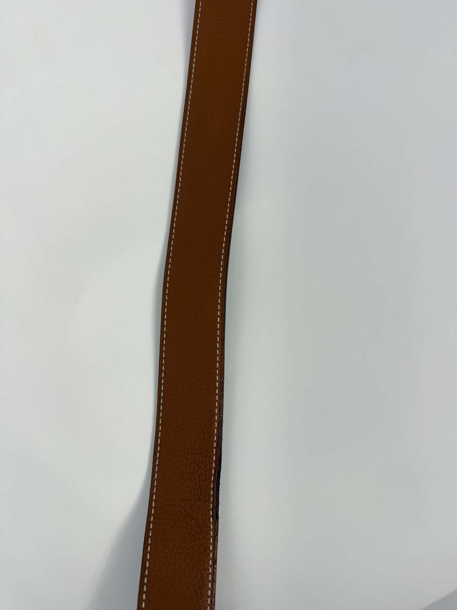 Hermes Reversible Belt Black/Brown Gold Size 80 Tan