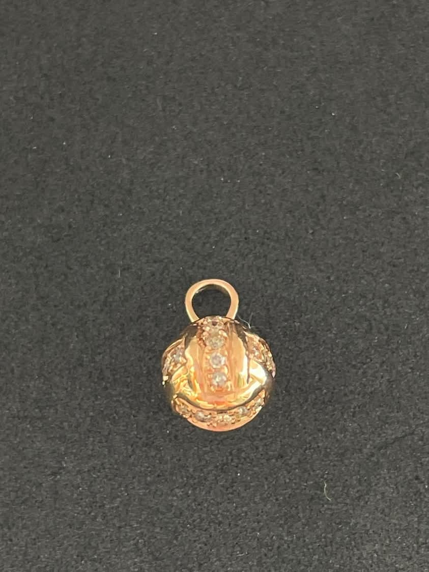 Volleyball Pendant in 18K Rose Gold