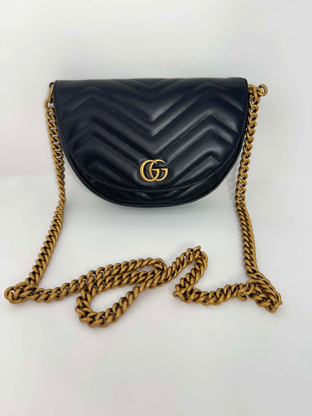 Gucci Marmont Chain Half Moon Crossbody