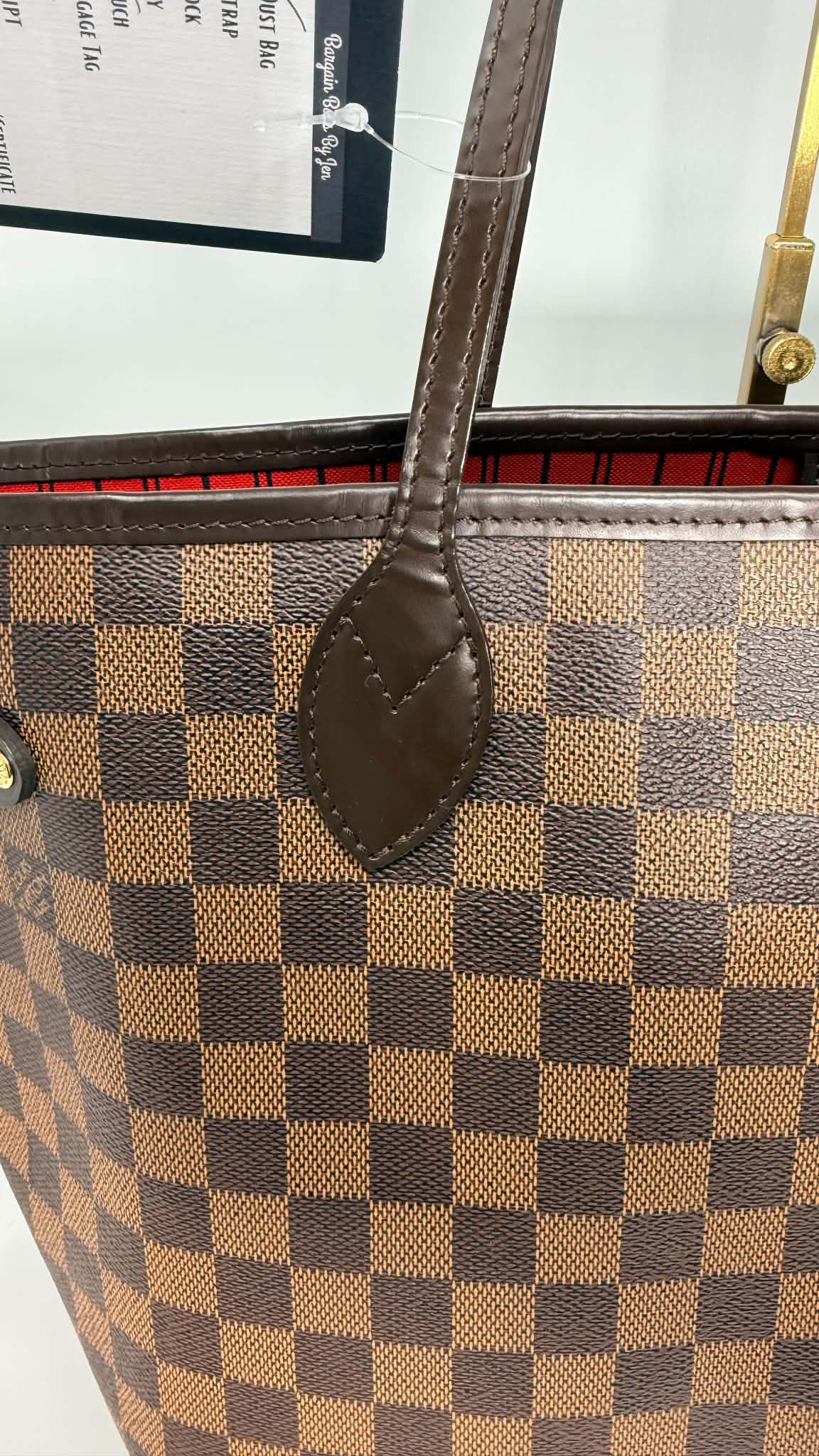Louis Vuitton Neverful MM Damier Ebene Set with Pouch