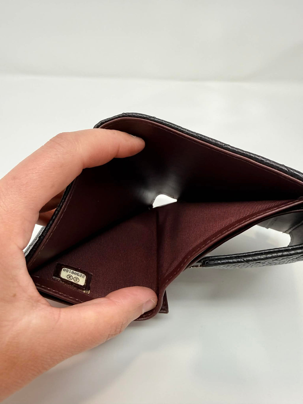 Chanel Caviar Quilted Compact Flap Wallet Black