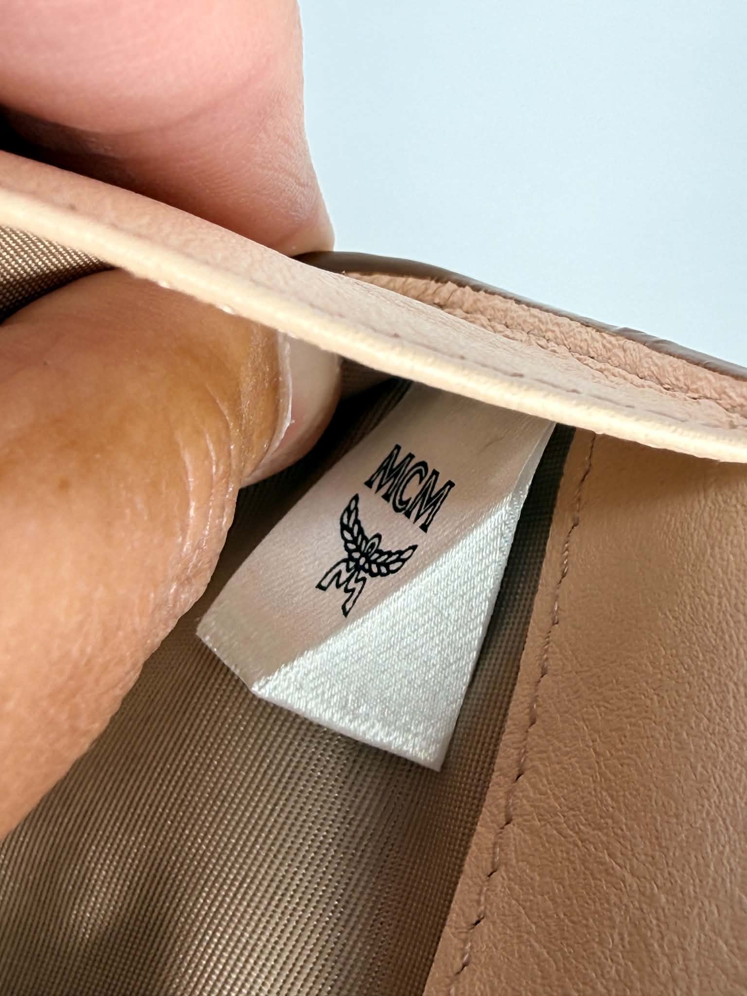 MCM Klara trifold Mini Monogram Charm Wallet