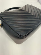 Saint Laurent Calfskin Matelasse Monogram Lou Camera Bag Black