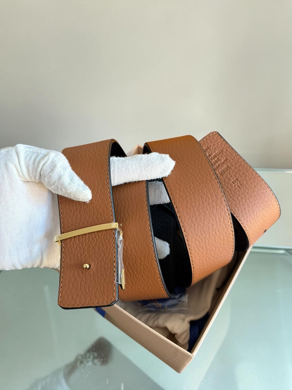Louis Vuitton Black/ Brown Reversible Belt (110 cm)