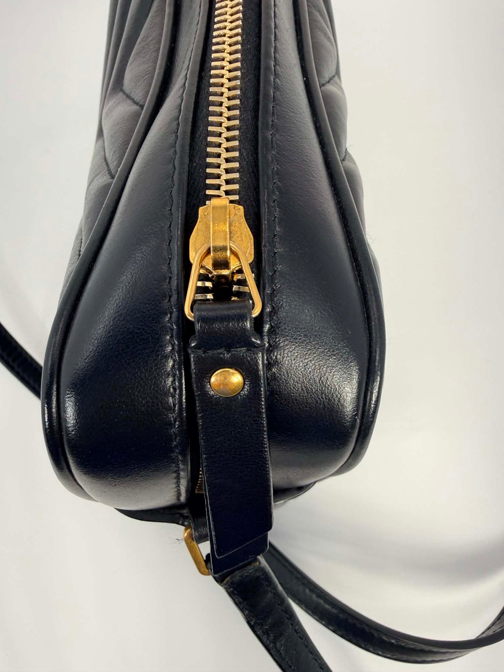 Saint Laurent Calfskin Matelasse Monogram Lou Camera Bag Black