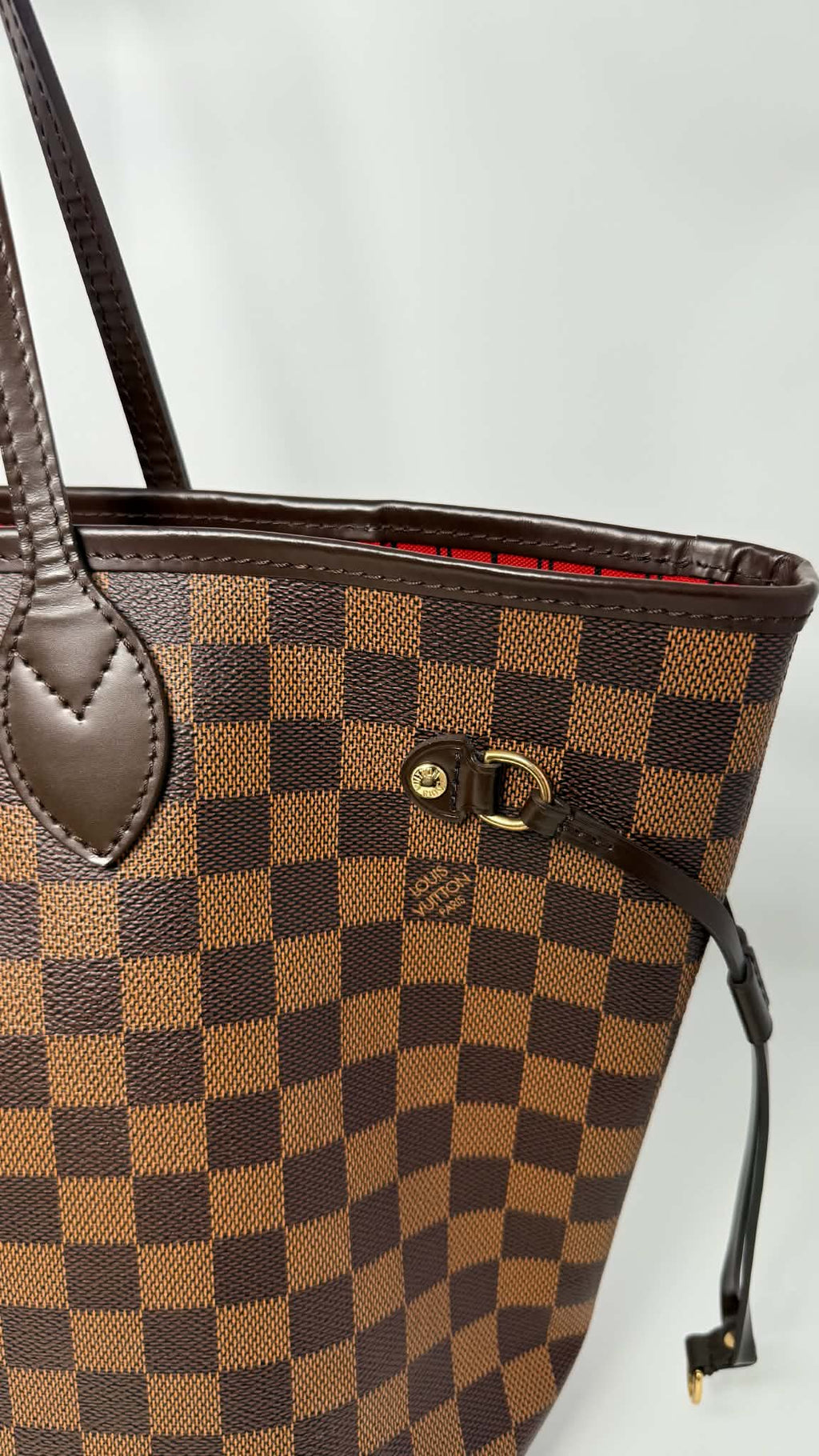 Louis Vuitton Neverful MM Damier Ebene Set with Pouch