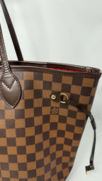 Louis Vuitton Neverful MM Damier Ebene Set with Pouch