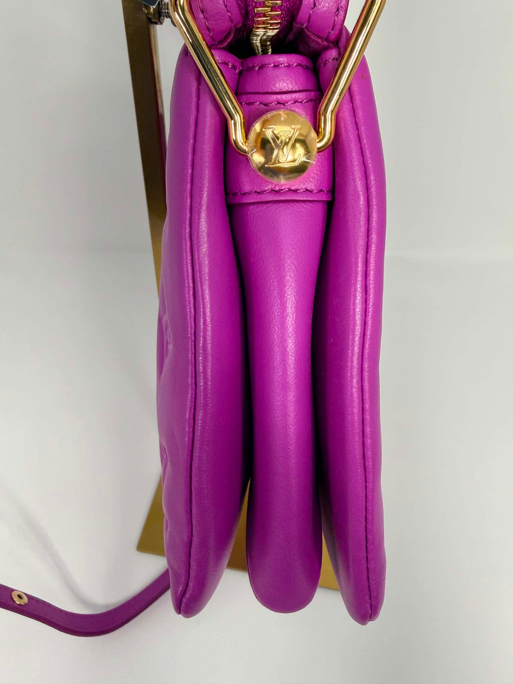 Louis Vuitton Lambskin Embossed Monogram Coussin BB Orchid