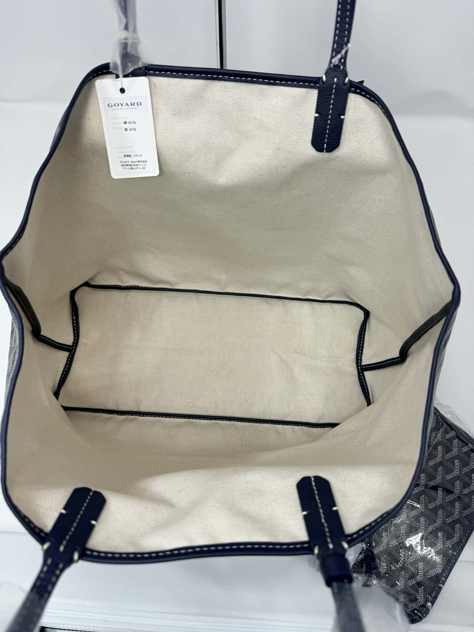Goyard Saint Louis Navy with Pouch PM