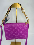 Louis Vuitton Lambskin Embossed Monogram Coussin BB Orchid