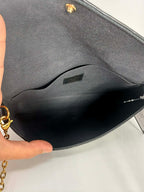 Louis Vuitton Felicie Pochette Black Empreinte Leather with 2 Inserts