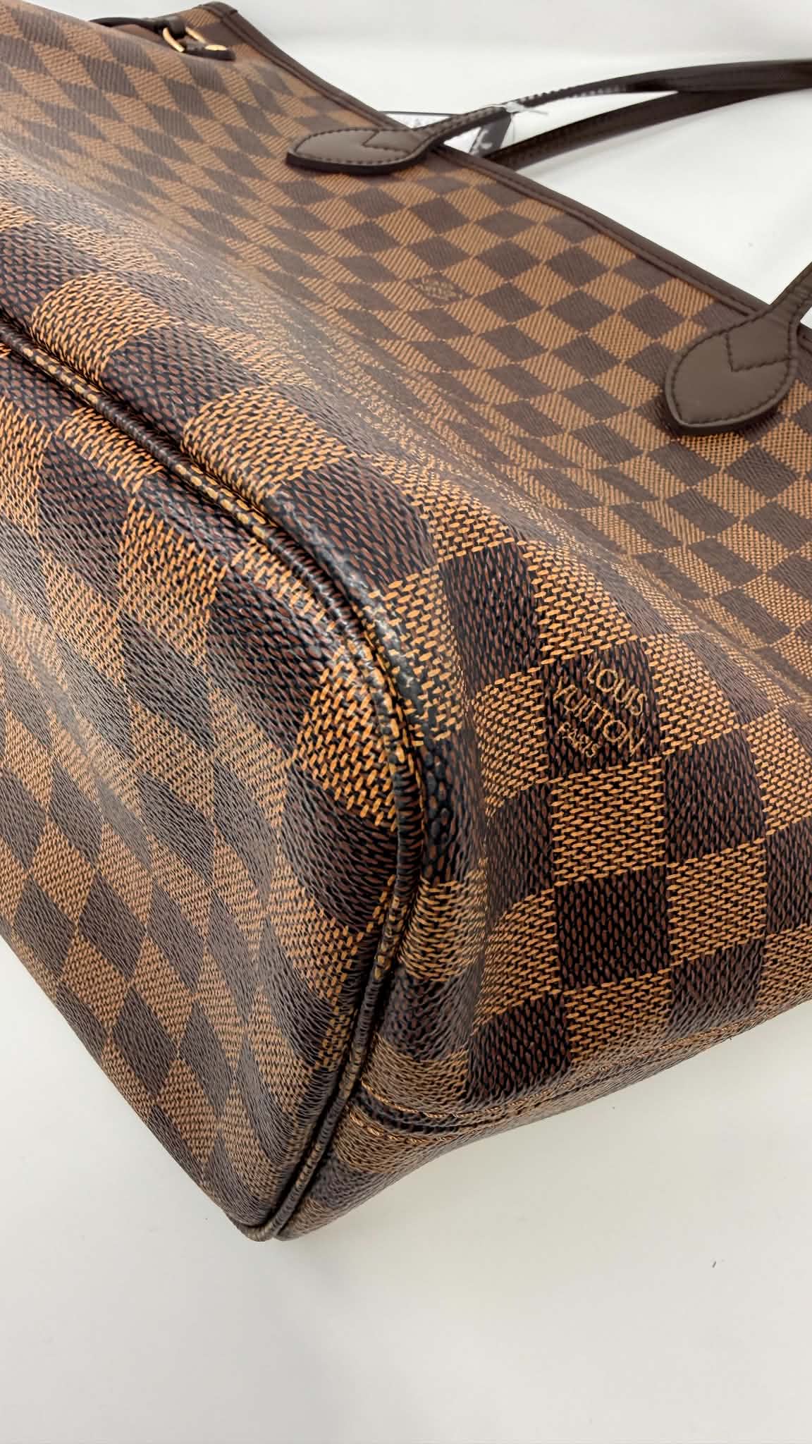 Louis Vuitton Neverful MM Damier Ebene Set with Pouch