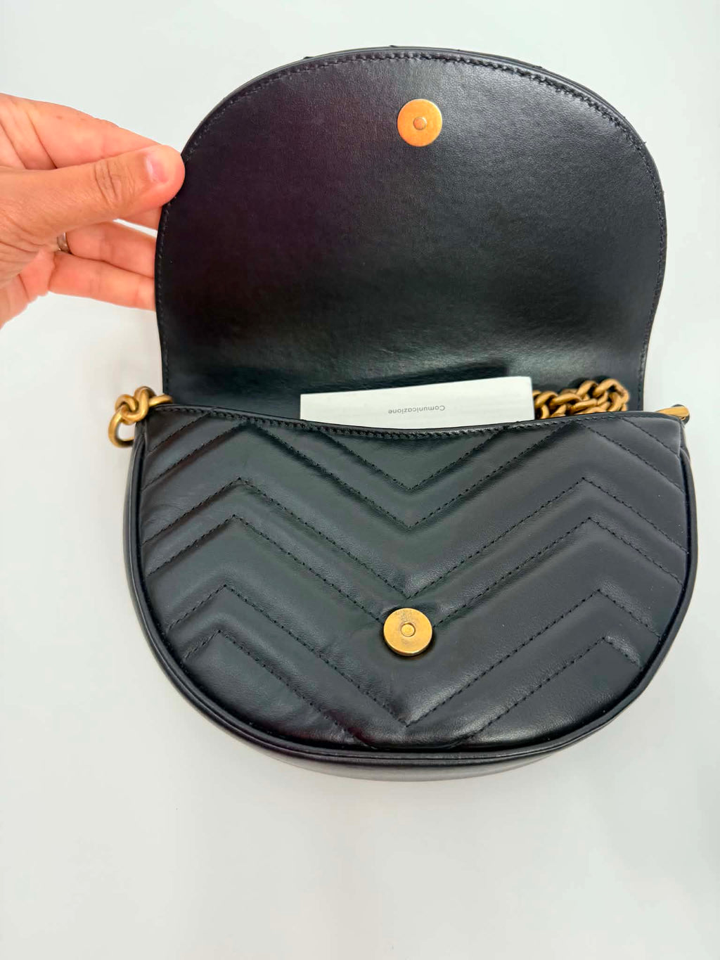 Gucci Marmont Chain Half Moon Crossbody