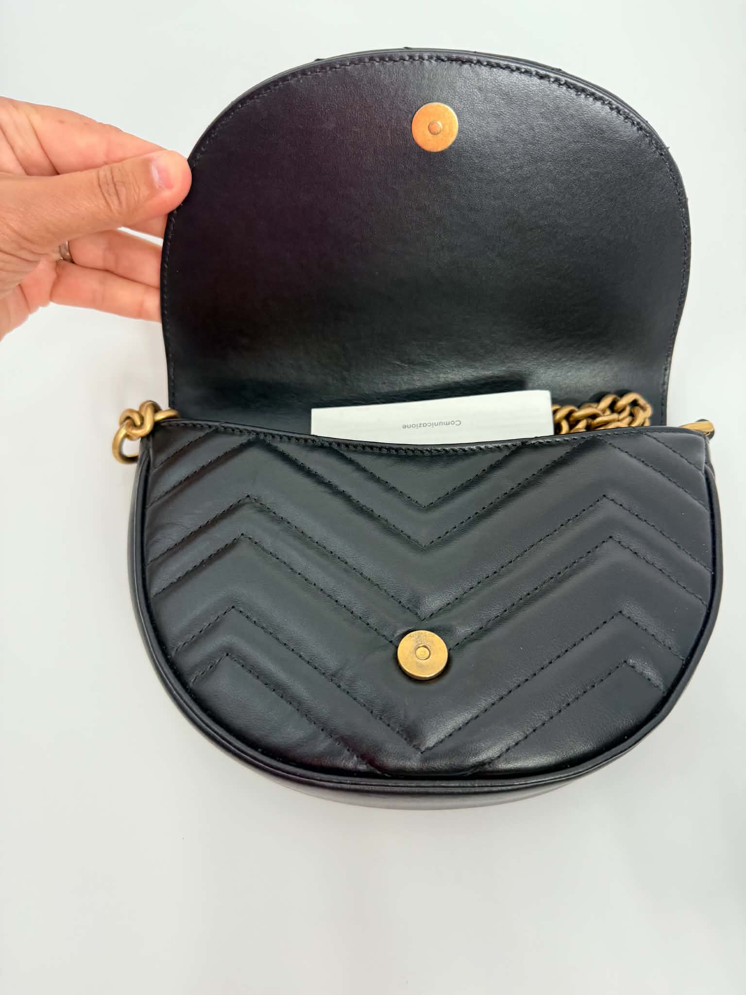Gucci Marmont Chain Half Moon Crossbody