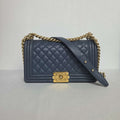 Chanel Medium LeBoy Caviar Navy GHW