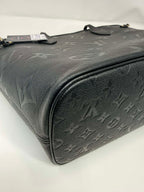 Louis Vuitton Neverfull MM Empreinte Leather Black with Pouch