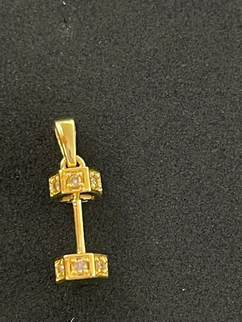 Dumbbell Pendant Yellow Gold 18k