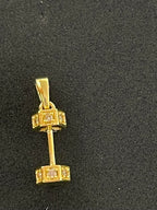 Dumbbell Pendant Yellow Gold 18k