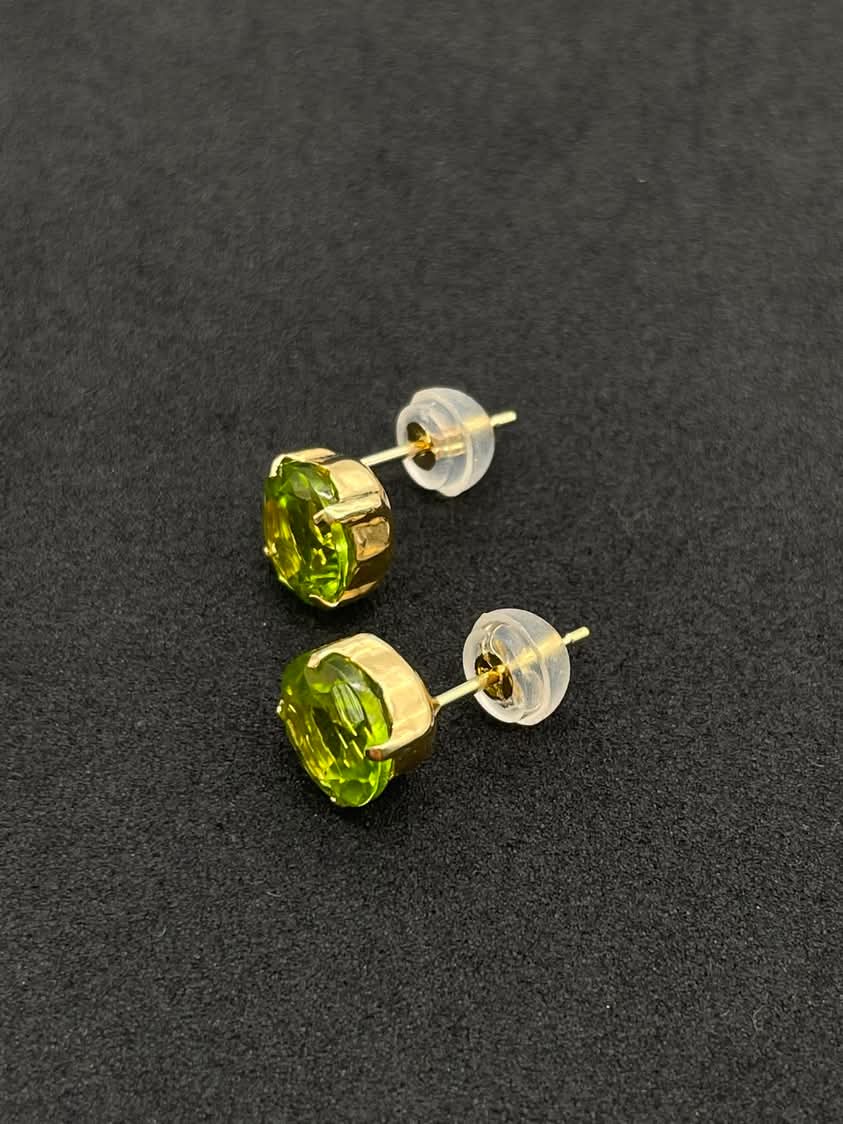 Peridot 18K Yellow Gold Earrings