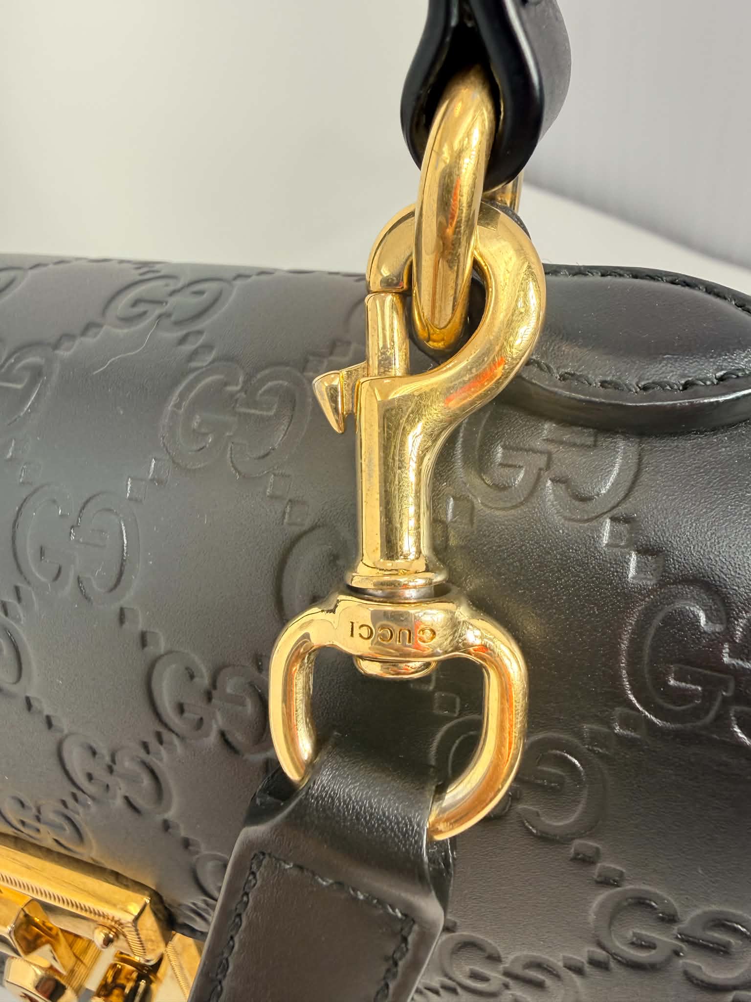 Gucci Padlock Top Handle Embossed