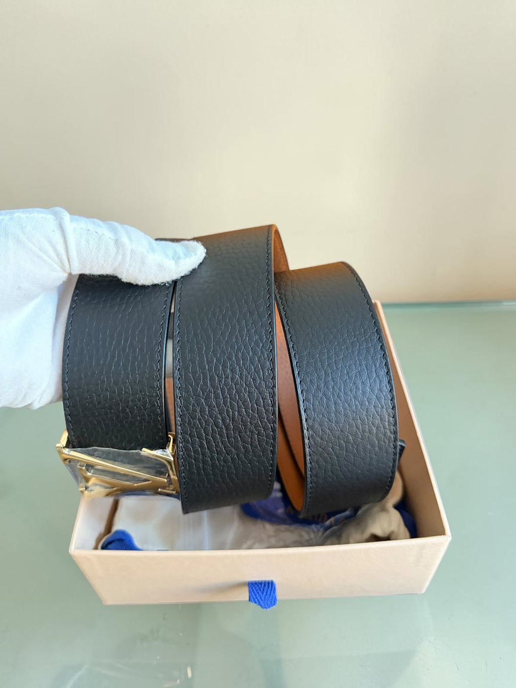Louis Vuitton Black/ Brown Reversible Belt (110 cm)