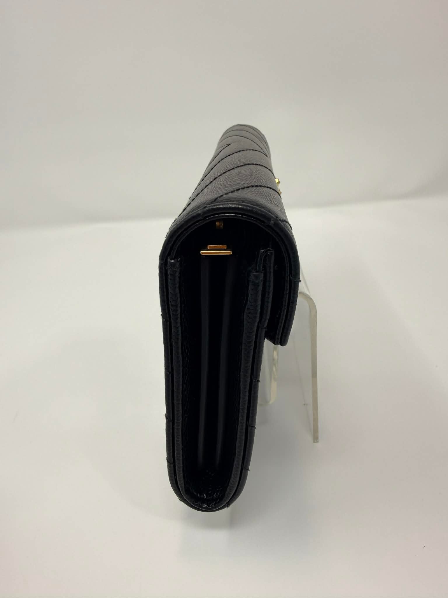 Saint Lauerant YSL Chevron Full Size Wallet