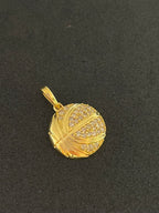 Basketball Pendant 18K Yellow Gold