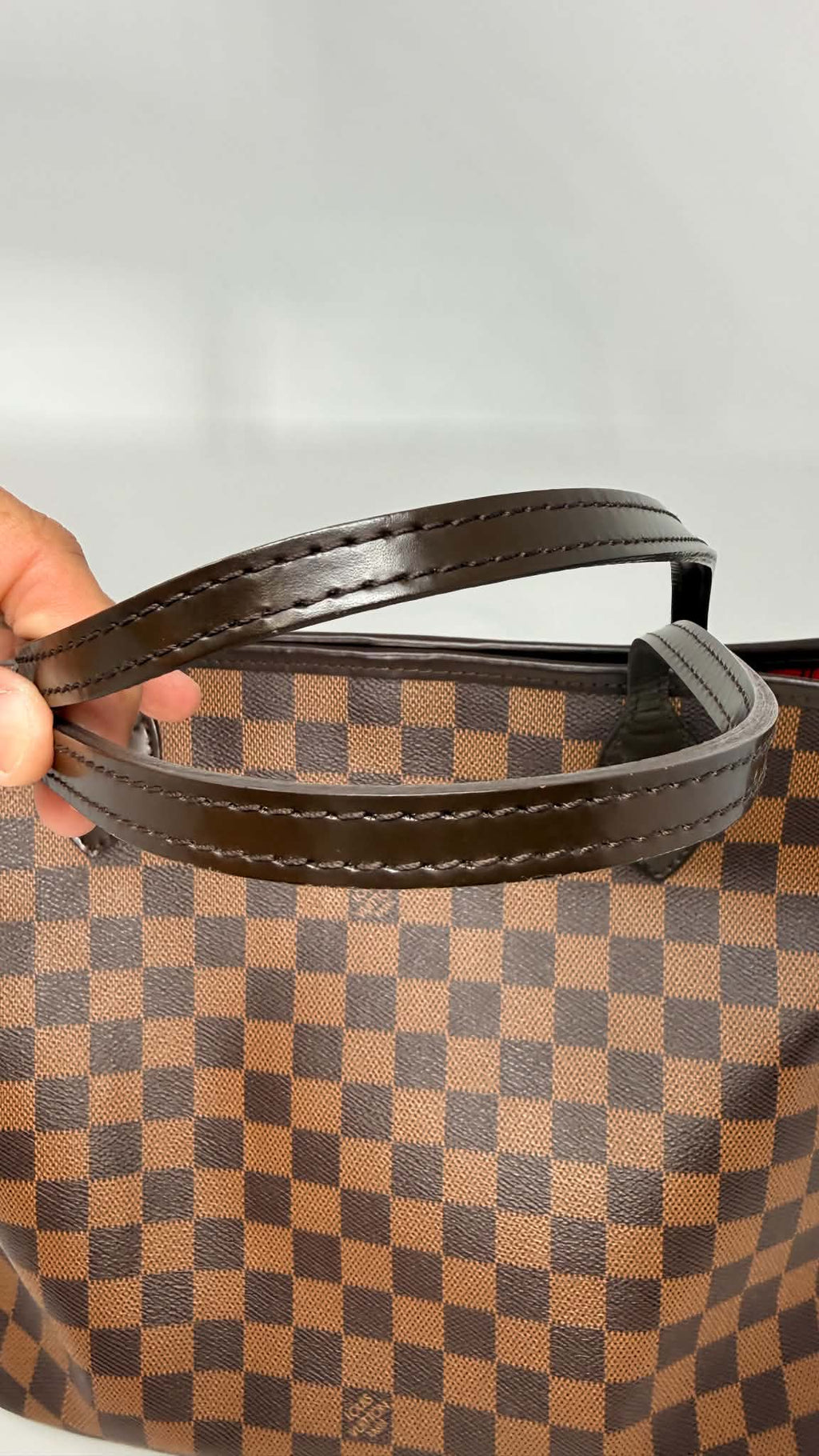 Louis Vuitton Neverful MM Damier Ebene Set with Pouch