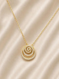 Diamond Spiral Necklace 18K Yellow Gold