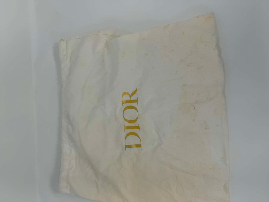 Christian Dior Oblique Embroidered Saddle Bag Navy