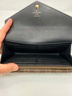 Louis Vuitton Monogram/Black Portefeuille Double V Long Bifold Wallet