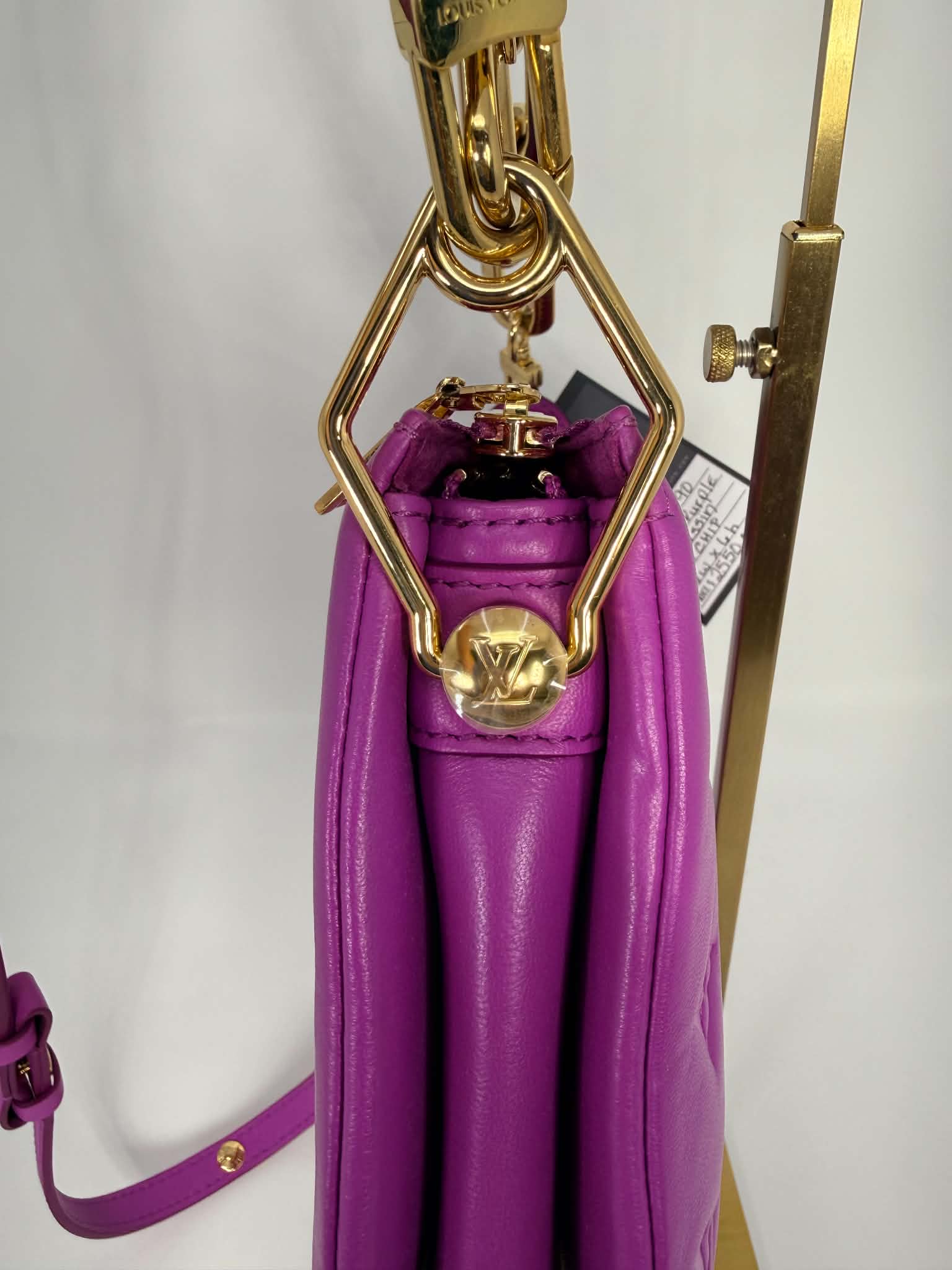 Louis Vuitton Lambskin Embossed Monogram Coussin BB Orchid