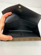 Louis Vuitton Monogram/Black Portefeuille Double V Long Bifold Wallet