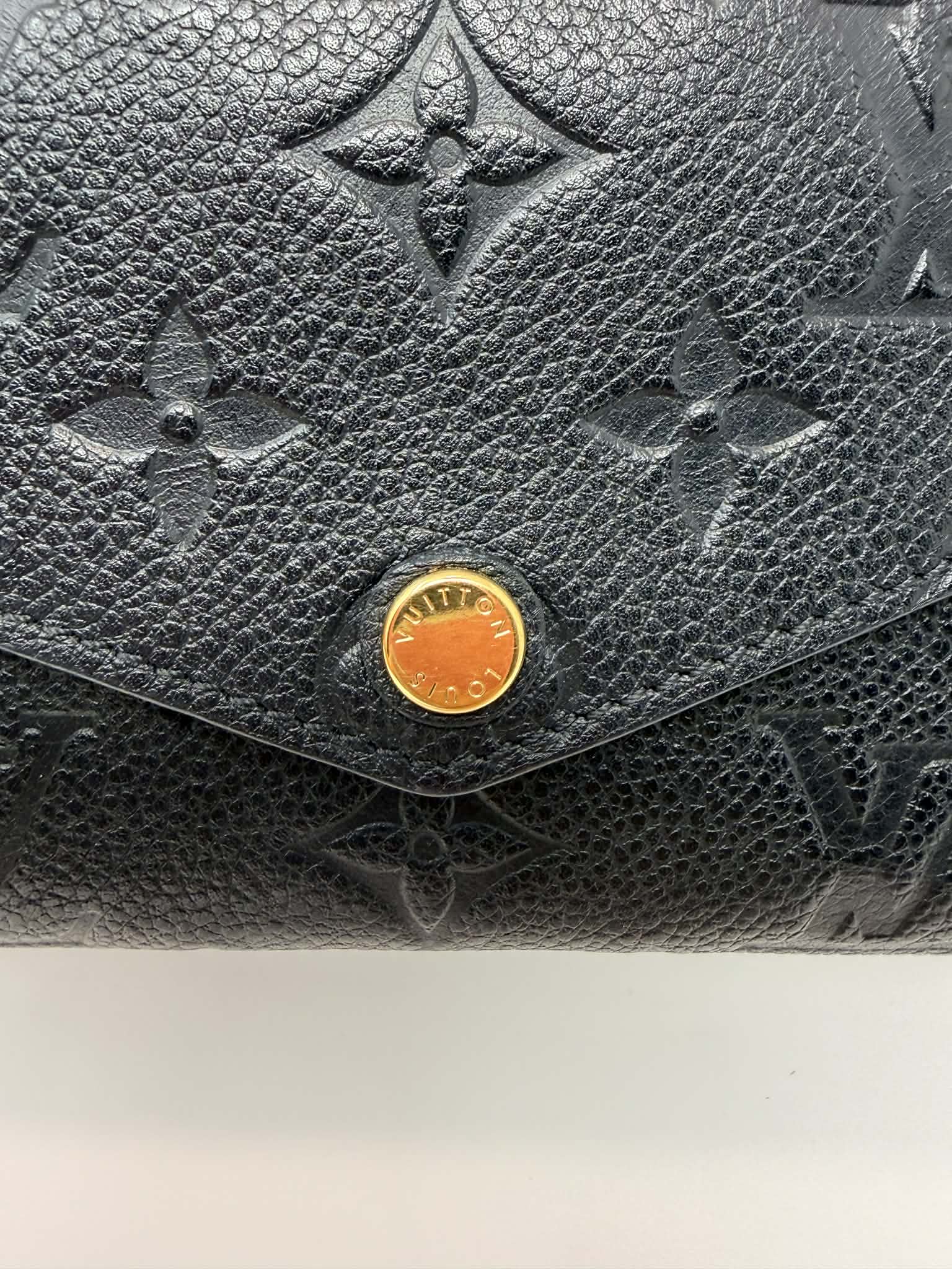 Louis Vuitton Empreinte Compact Curieuse Wallet Black