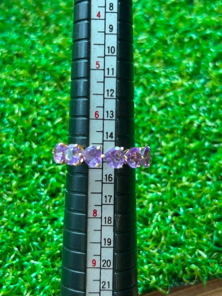 Amethyst 18K Yellow Gold Ring Size 6.75
