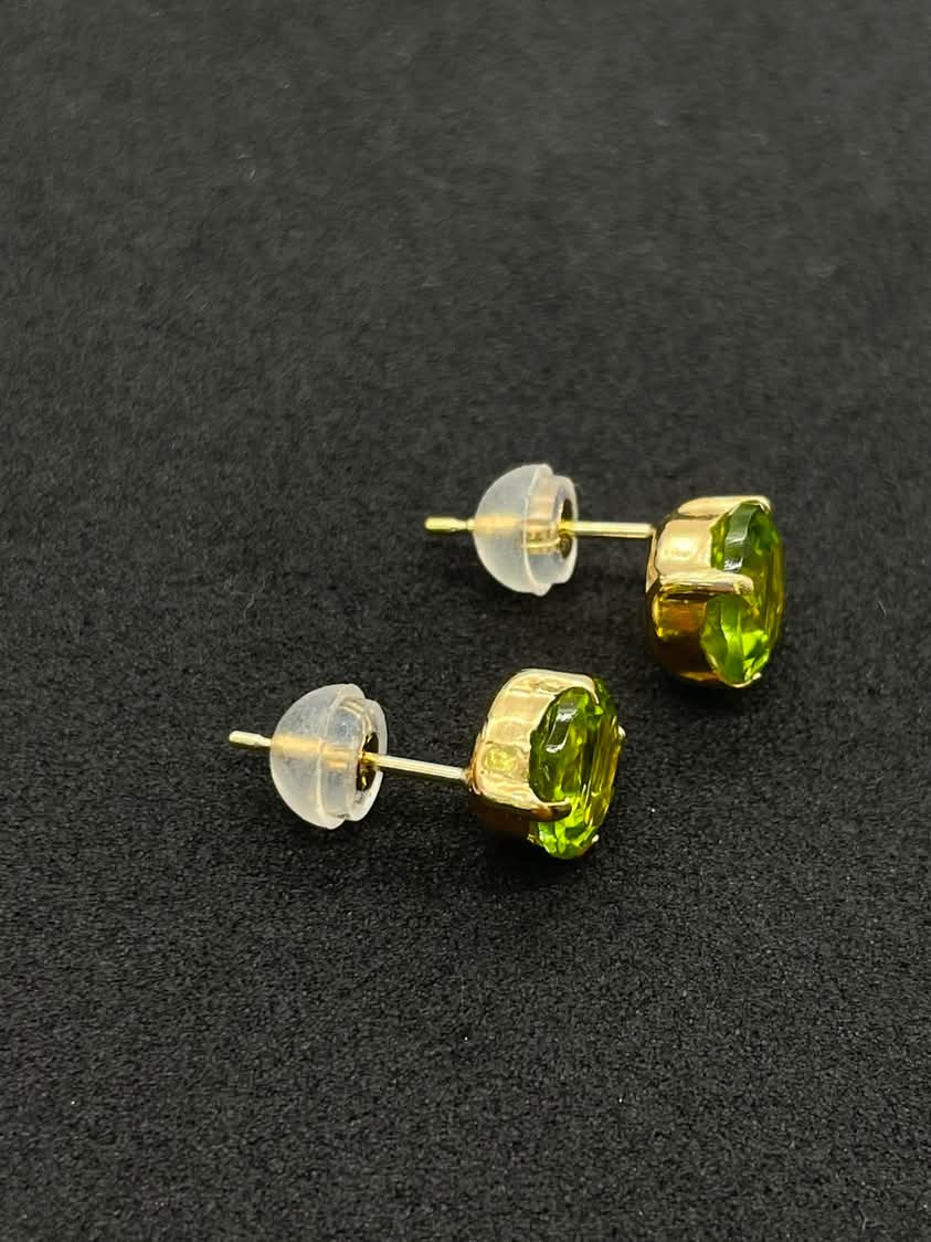 Peridot 18K Yellow Gold Earrings