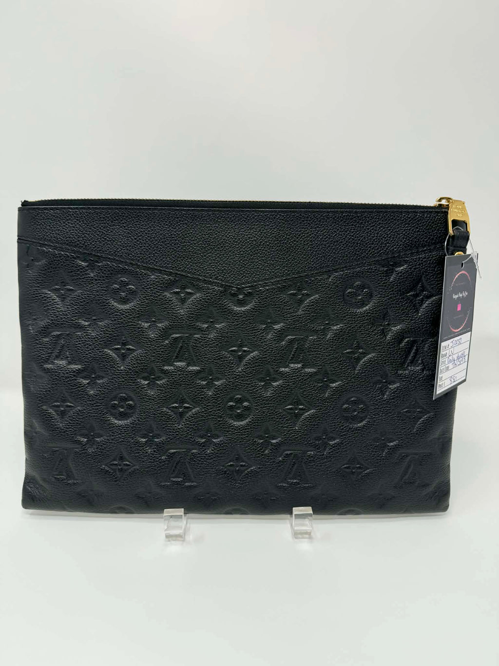 Louis Vuitton Daily Pouch Black Empreinte Leather
