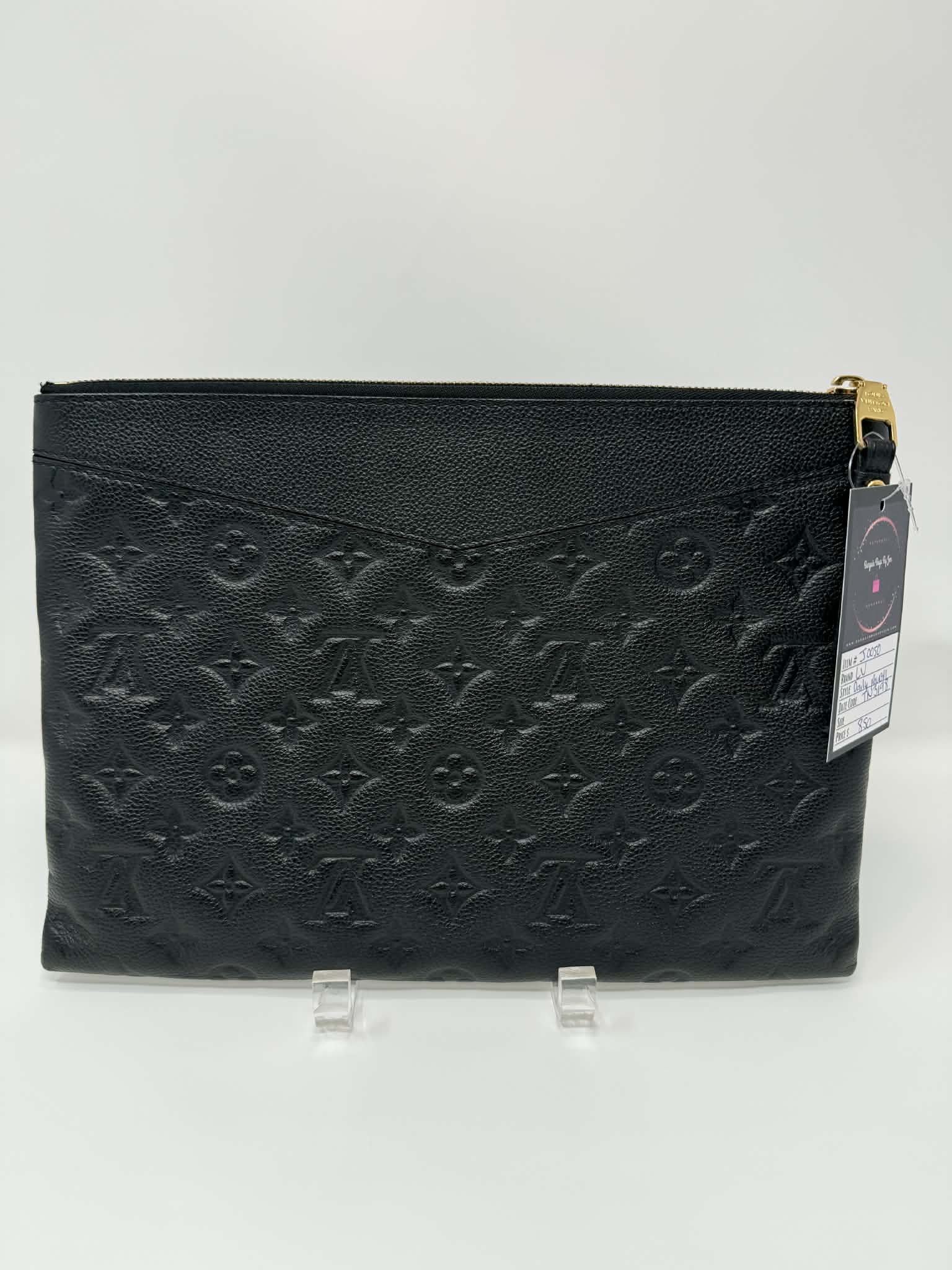 Louis Vuitton Daily Pouch Black Empreinte Leather