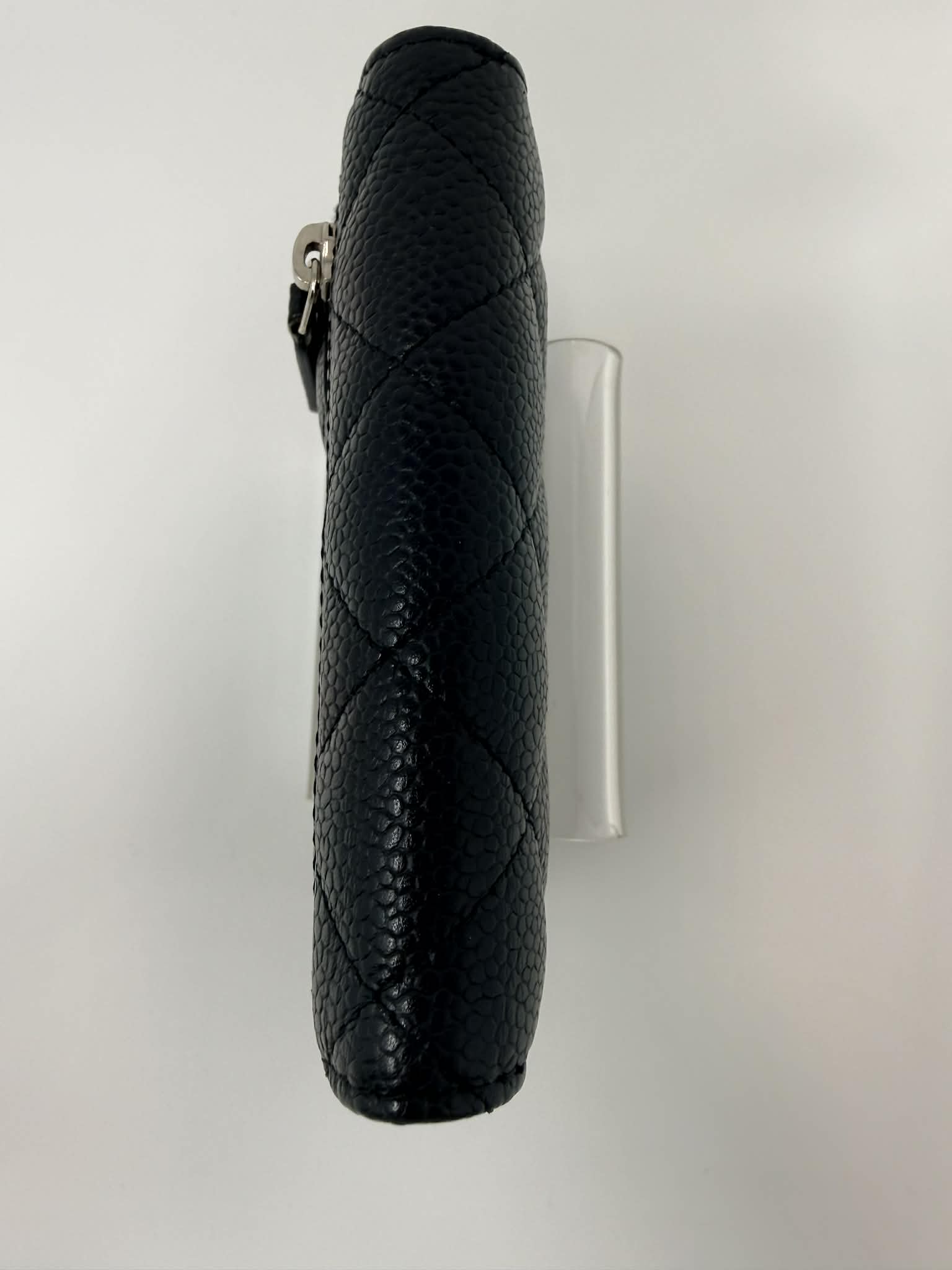 Chanel Caviar Quilted Compact Flap Wallet Black