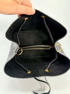 Louis Vuitton Neo Noe Black Empreinte Leather with Two Straps